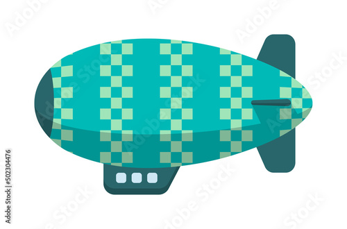 Colorful airship ( blimp ) vector illustration