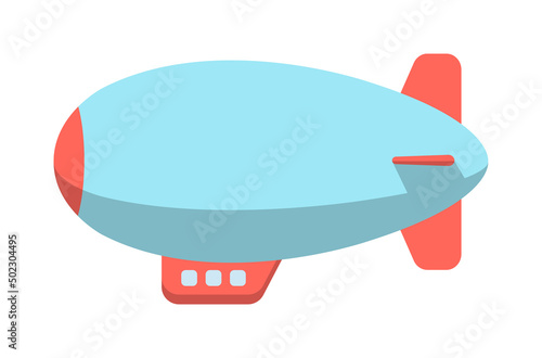 Colorful airship ( blimp ) vector illustration