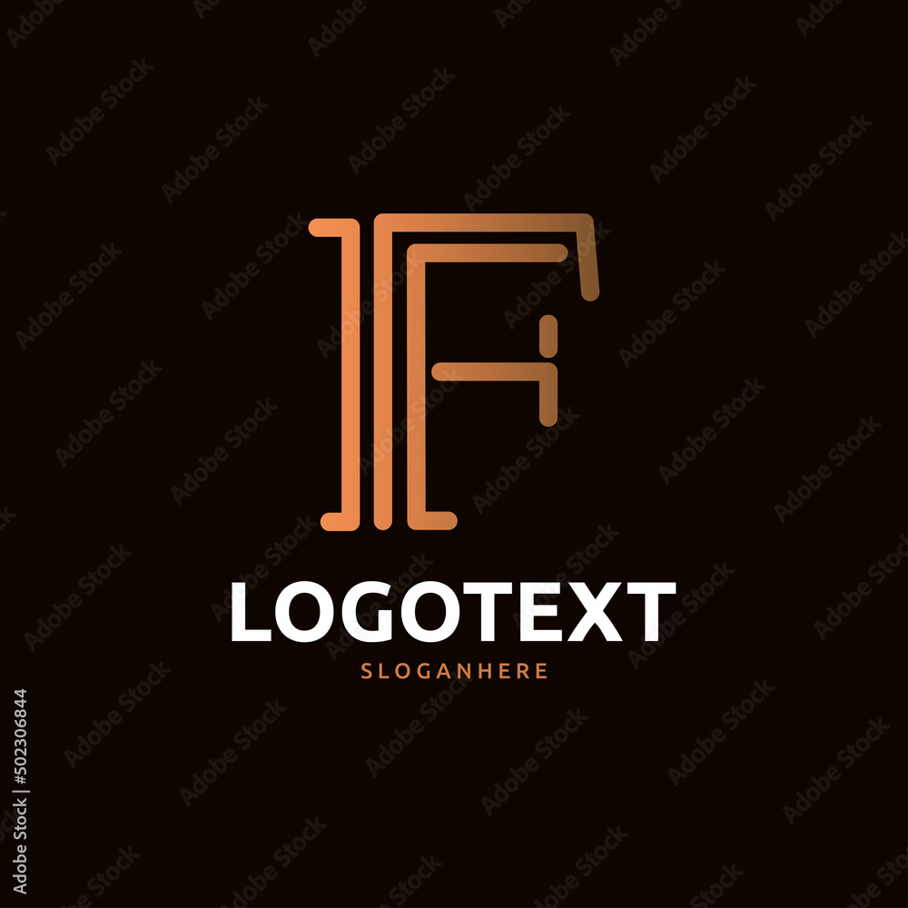 letter F logo letter F logo