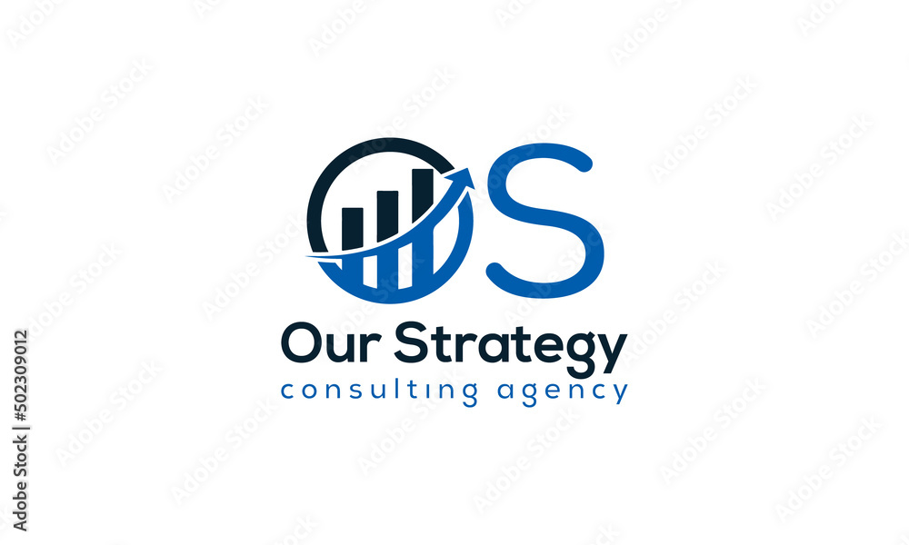strategy consulting logo design vector templet, 