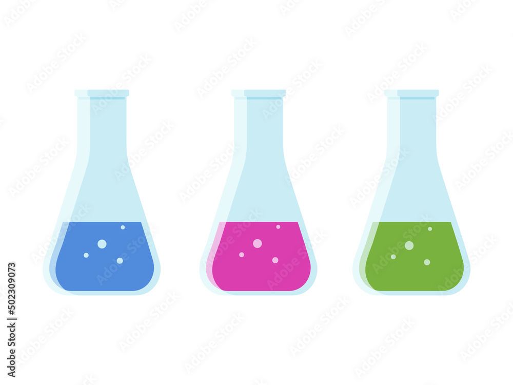The icon of laboratory flasks. Vector illustration The icon of laboratory flasks. Vector illustration