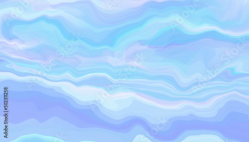 Light blue abstract background with waves and liquify effect. © Clip Arts Fusion 