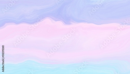 Pink abstract watercolor background with clouds.