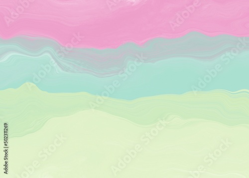 Wavy pastel background with liquify effect. Wallpaper art.