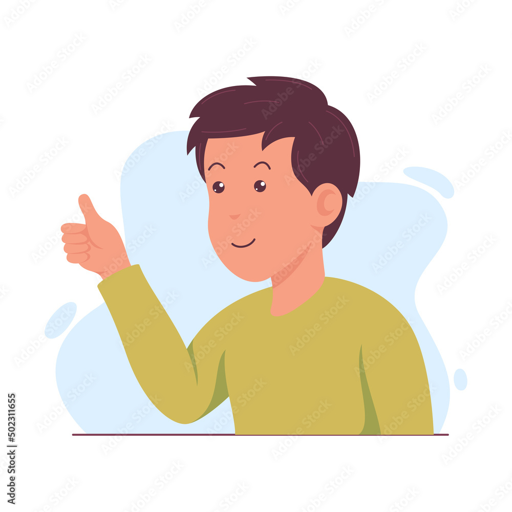 illustration of man giving thumbs up illustration of man giving thumbs up