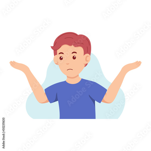 Portrait of man with surprise gesture isolated