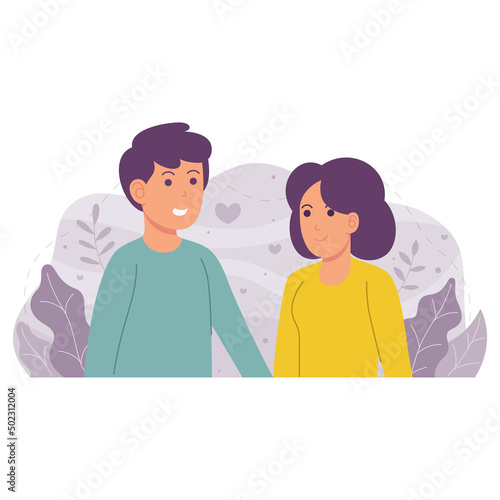 young couple living very happily