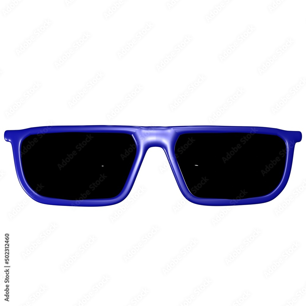 Rectangle sunglasses with navy frames