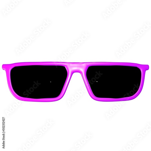 Rectangle sunglasses with purple frames