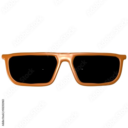 Rectangle sunglasses with brown frames