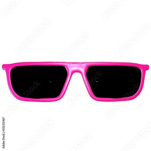 Rectangle sunglasses with pink frames