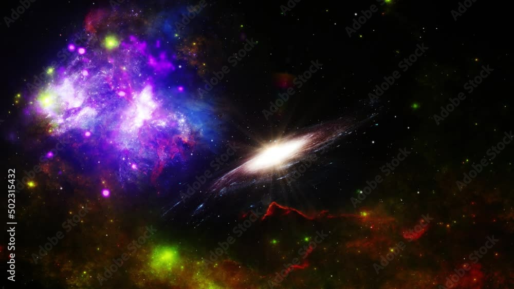 the universe's, spiral galaxy in the middle of a nebula in space. the universe's, spiral galaxy in the middle of a nebula in space.