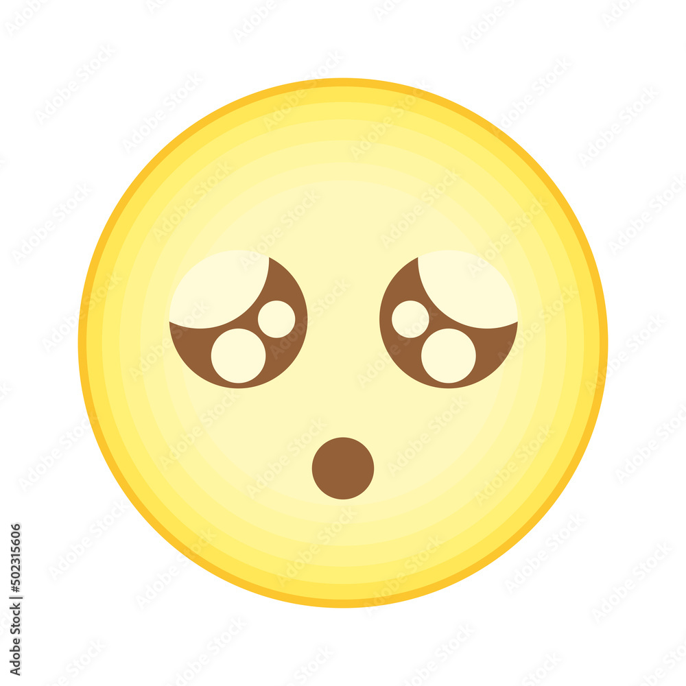 Fototapeta premium yellow amazed emoji