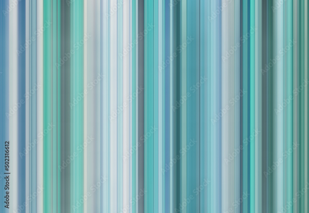Obraz premium Abstract linear pattern. Stripes in neon blue turquoise green gray colors, shades and nuances. Suitable for backgrounds and printing. Vertical stripes. Fresh modern fashion trends in color combination