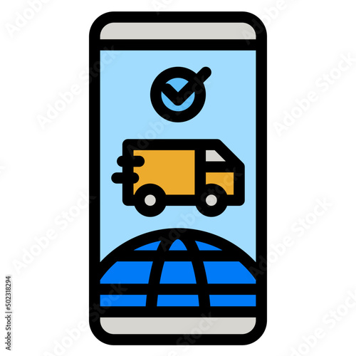 delivery line icon