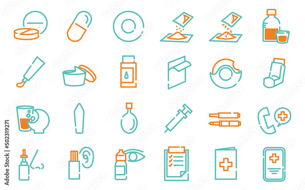 Vector of medical icon set. Vector of medical icon set.