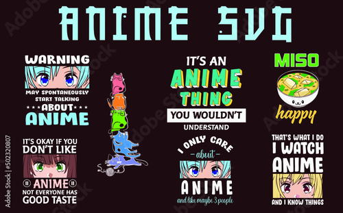 Anime, SVG Bundle Anime, Vector, Love, Manga, Anime pack, Japanese cartoon SVG PNG, Anime T-shirt, Silhouette Cutting Files, Cricut Files Set 07