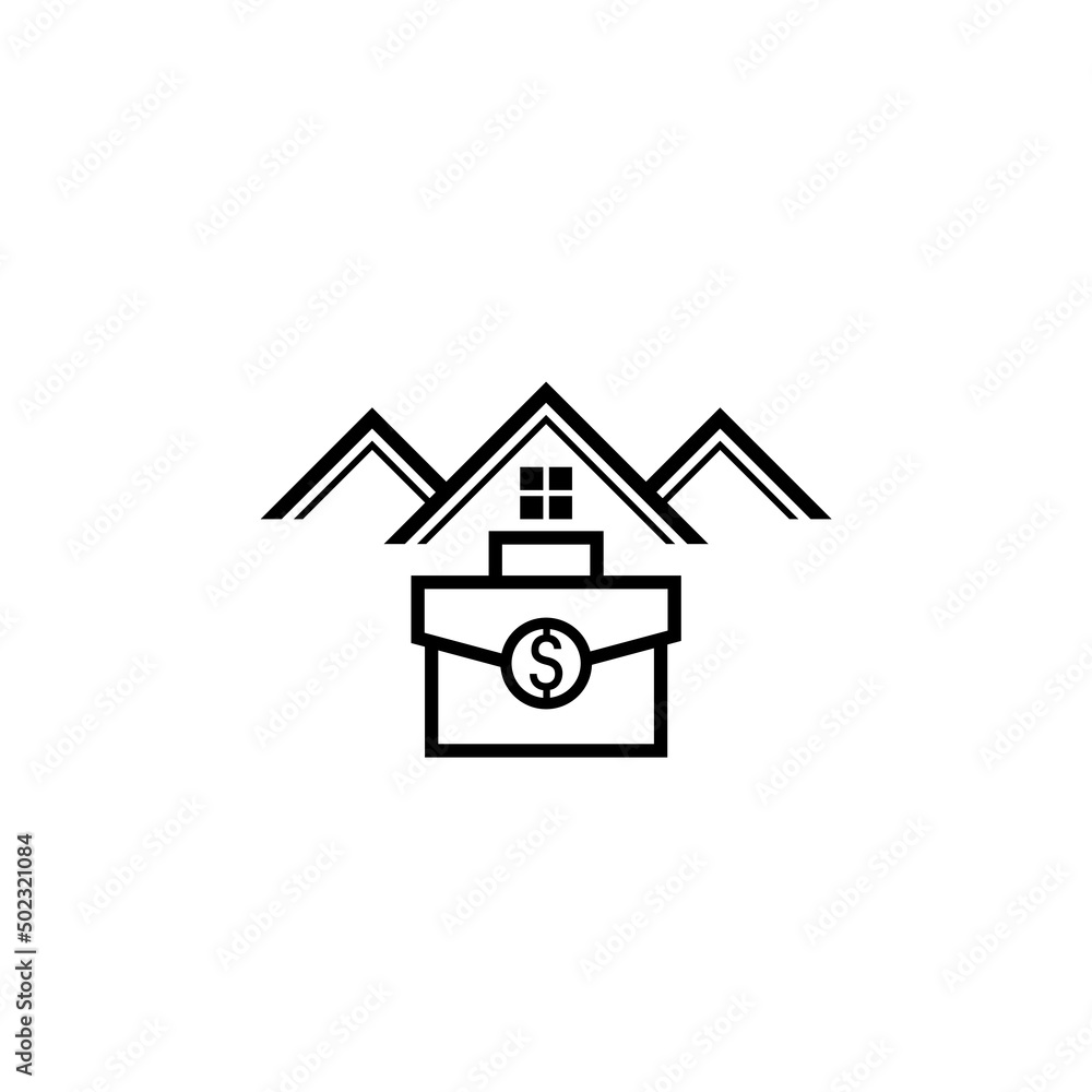 Working at home icon isolated on white background