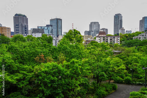 東京赤坂にある東京ミッドタウンから見える赤坂の街並