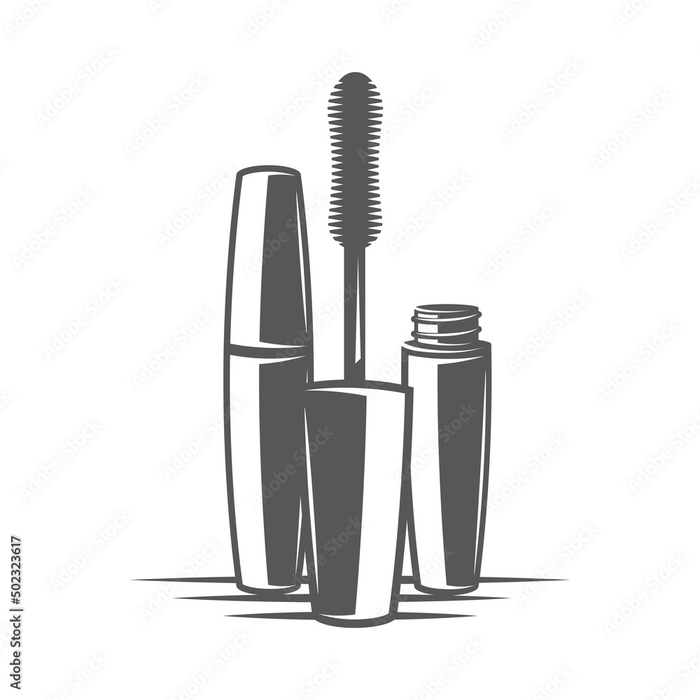 Obraz premium Makeup eyebrow isolated on white background. Cosmetic concept. Vector illustration