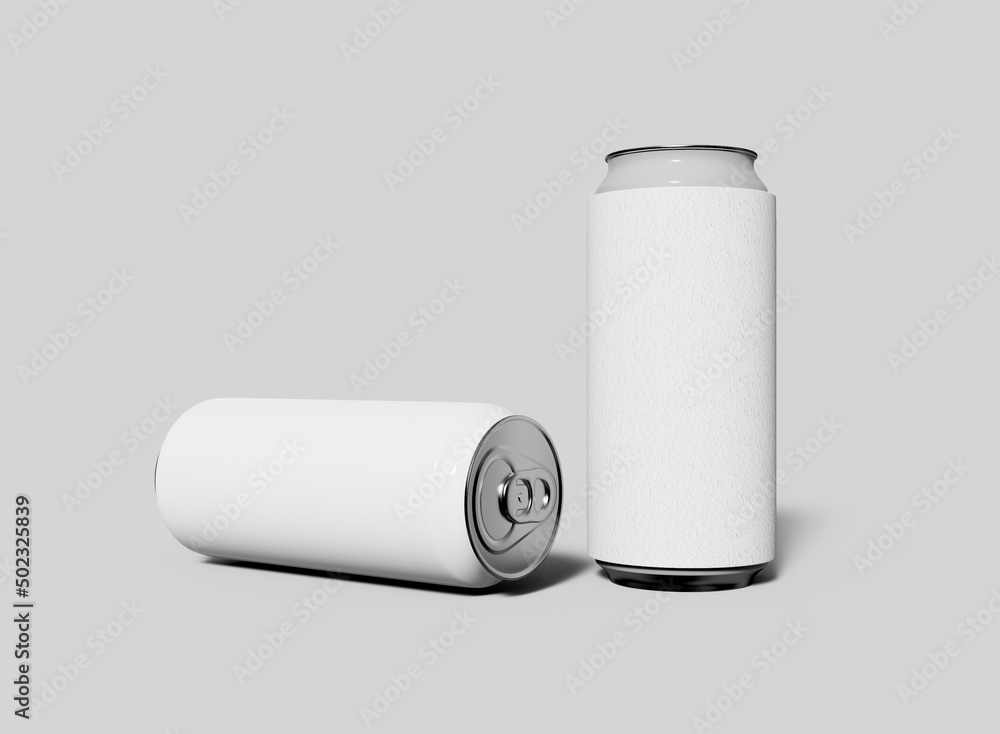 Can with Polystyrene Cooler Mockup Can with Polystyrene Cooler Mockup