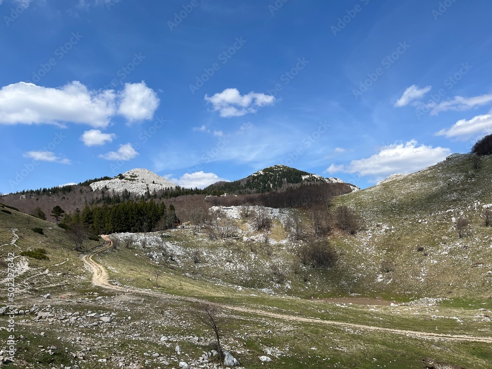 Grobnicke Alpe - mountains above Rijeka, Croatia, landscape