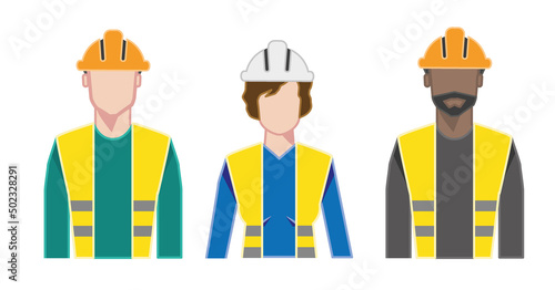 Professional Mechanical Engineer team vector illustration avatar