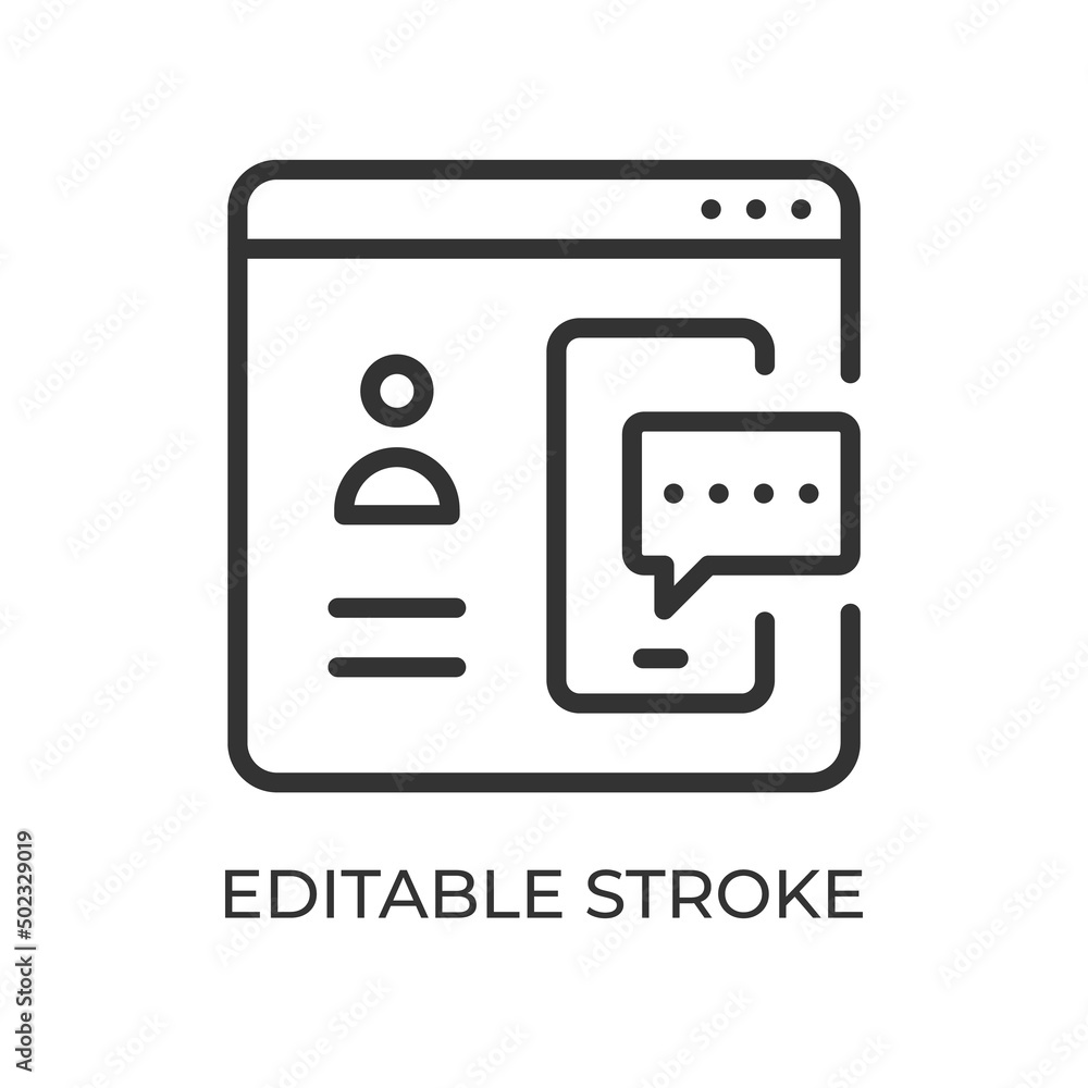 2fa. Two-factor authentication. Otp. One-time password. Online security on the Internet. Vector illustration. Editable stroke linear icon. 2fa. Two-factor authentication. Otp. One-time password. Online security on the Internet. Vector illustration. Editable stroke linear icon.