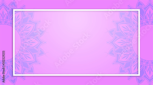 background with frames  decorated with mandalas