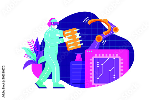 Experience Metaverse illustration concept