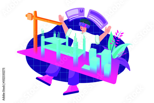 Experience Metaverse illustration concept