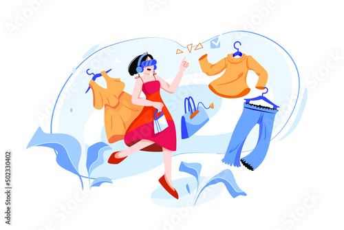 Experience Metaverse illustration concept