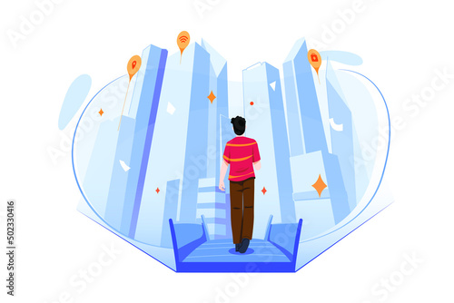 Experience Metaverse illustration concept