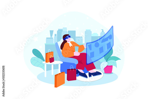 Experience Metaverse illustration concept