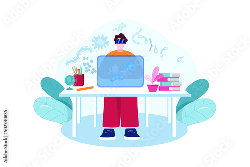 Experience Metaverse illustration concept