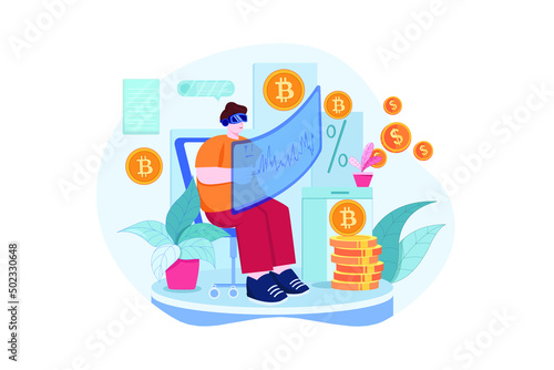 Experience Metaverse illustration concept