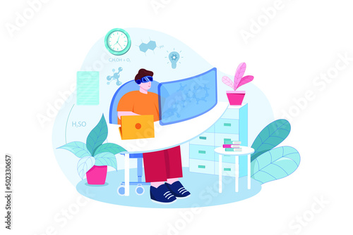 Experience Metaverse illustration concept