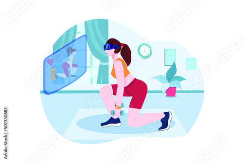 Experience Metaverse illustration concept