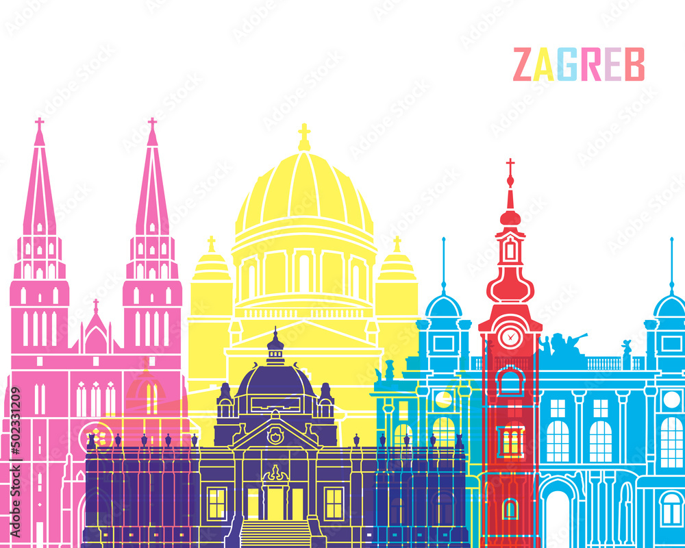 Zagreb skyline pop