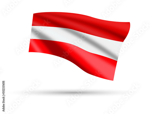 The flag of Austria is waving in the wind. Free Download The flag of Austria is waving in the wind. - GFXLoad