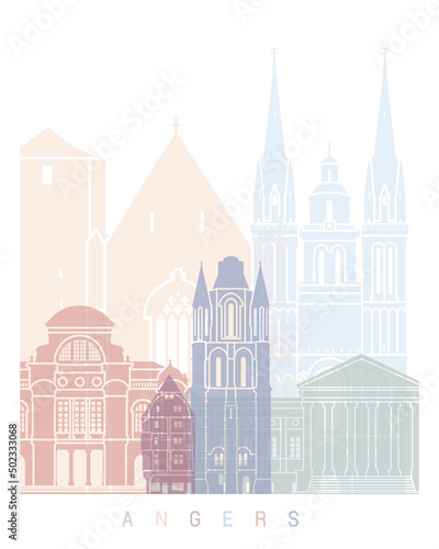 ANGERS SKYLINE POSTER PASTEL