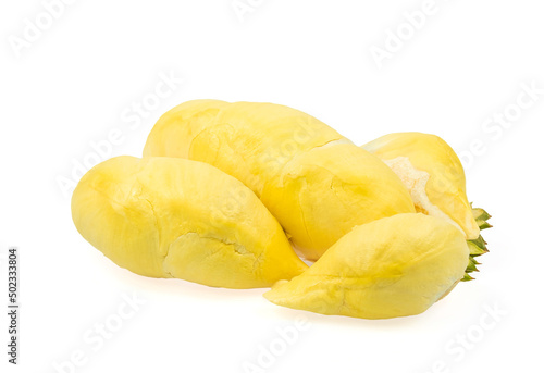 King of fruits, Durian isolated on white background white clipping path