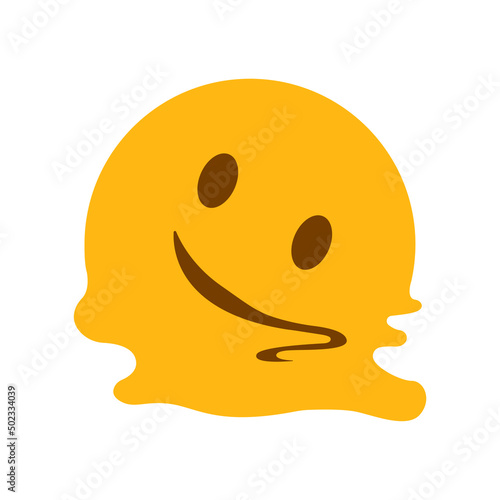 Melting face emoji vector