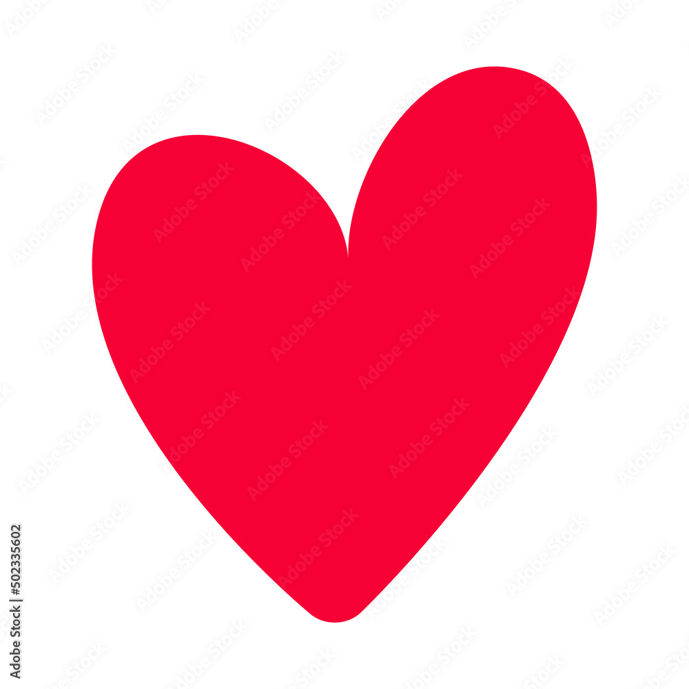 Red heart vector isolated on white background. Heart icon in a flat design. Red Doodle heart. Red heart vector isolated on white background. Heart icon in a flat design. Red Doodle heart.