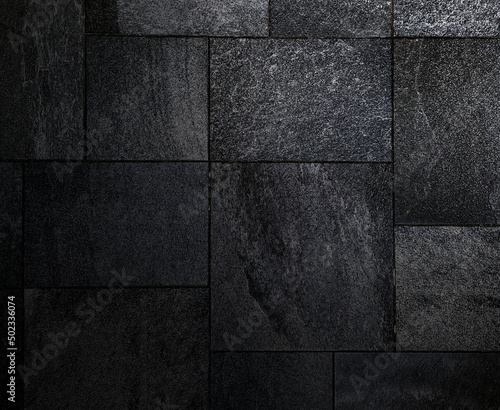 タイル　ブロック　黒いタイル　背景素材