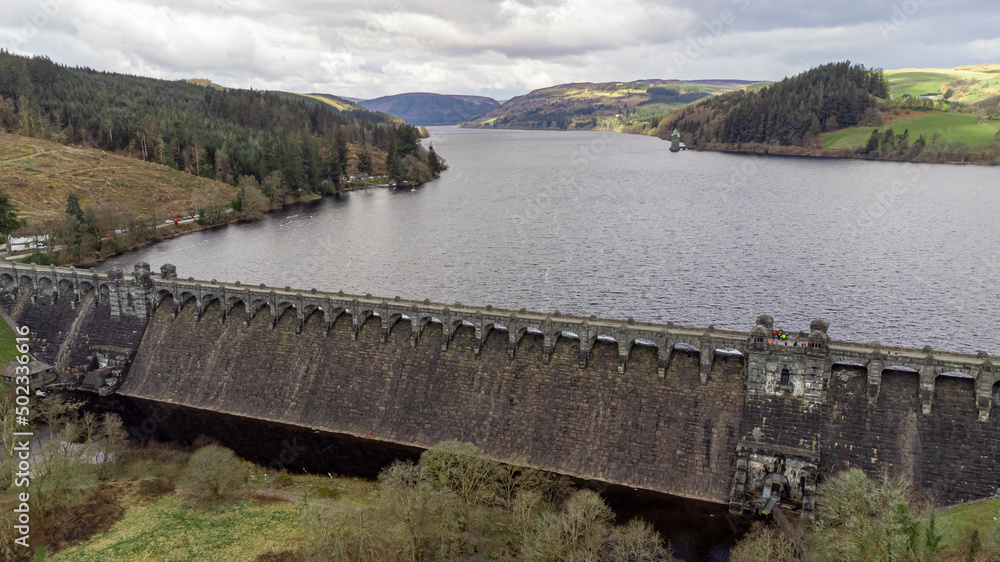 Lake Vyrnwy Dam From Above