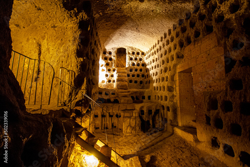 Canvas-taulu Orvieto, Umbria, Italy. Underground caves.
