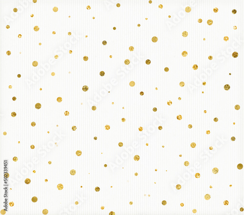White texture with golden dots. Stock illustration.