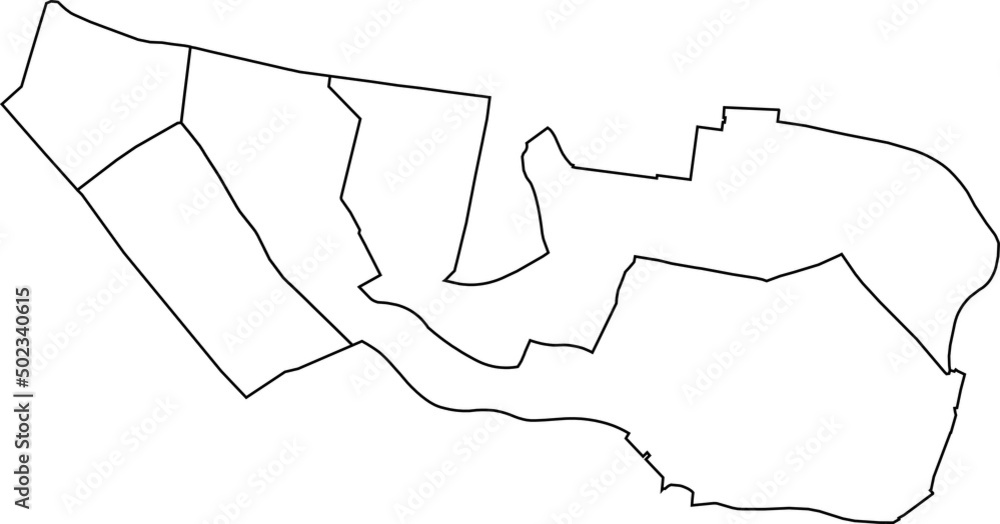 White flat blank vector administrative map of the 12TH ARONDISSEMENT (DE REUILLY), PARIS, FRANCE with black border lines of its quarters White flat blank vector administrative map of the 12TH ARONDISSEMENT (DE REUILLY), PARIS, FRANCE with black border lines of its quarters