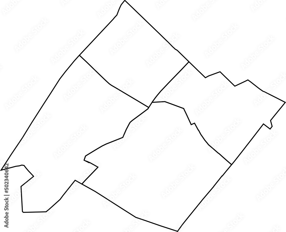 White flat blank vector administrative map of the 15TH ARONDISSEMENT (DE VAUGIRARD), PARIS, FRANCE with black border lines of its quarters White flat blank vector administrative map of the 15TH ARONDISSEMENT (DE VAUGIRARD), PARIS, FRANCE with black border lines of its quarters